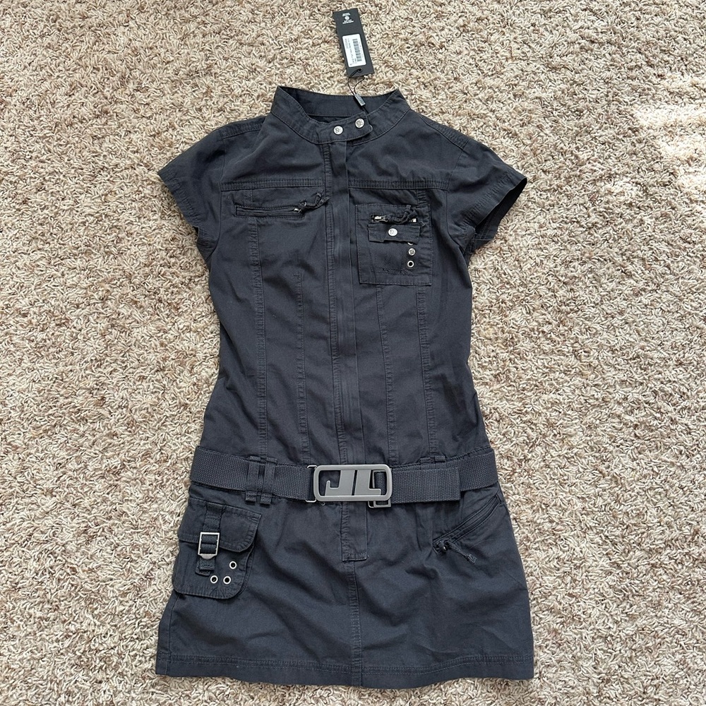 NWT Jaded London Cargo High Neck Belted Mini Neck